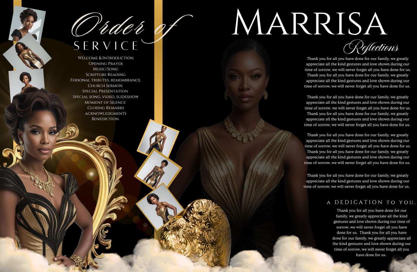Stylish Canva Funeral Program Template – Memorial Design (PLR License Included)
