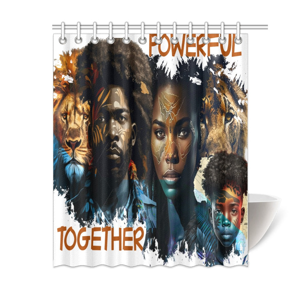 Black Legends Shower Curtain 60"x72"