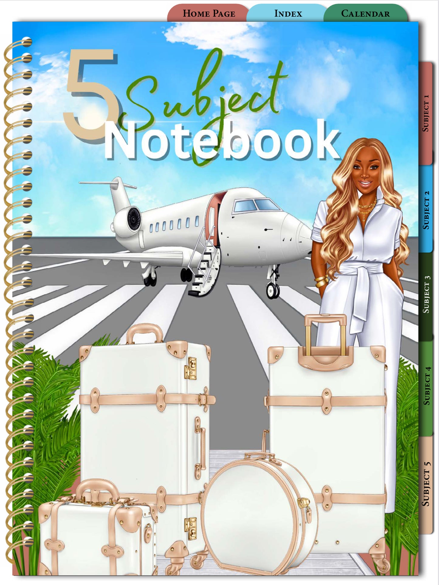 TPTP 5 Subject Notebook (5SNBTD) Travel Diva