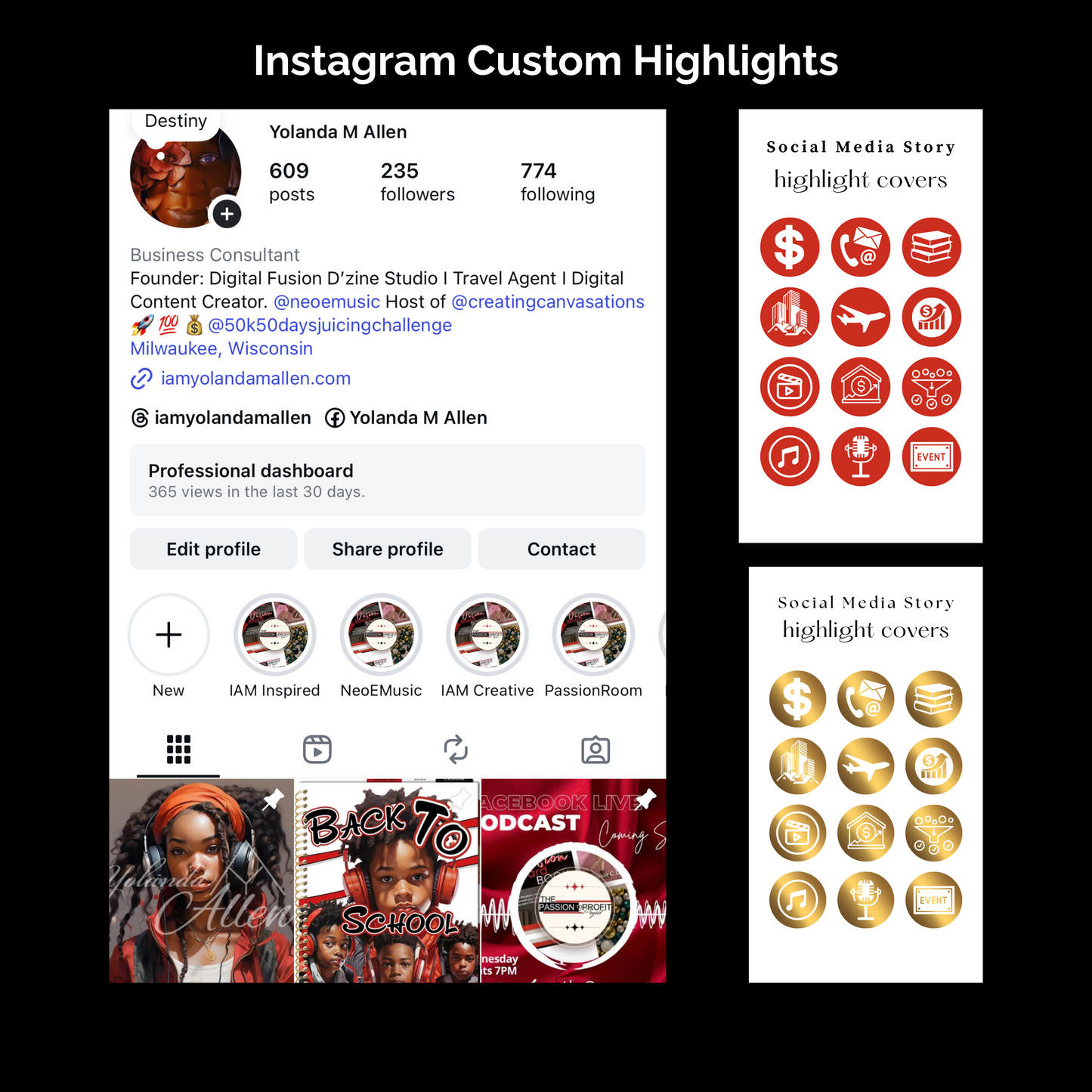 Elegant Instagram Highlight Covers