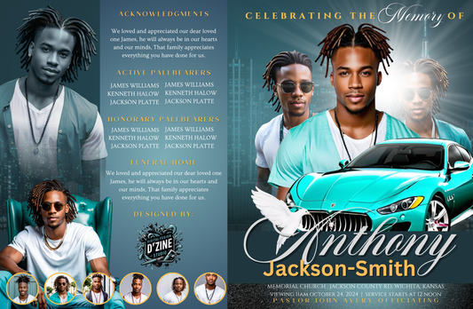 Stylish Canva Funeral Program Template – Memorial Design (PLR License Included)