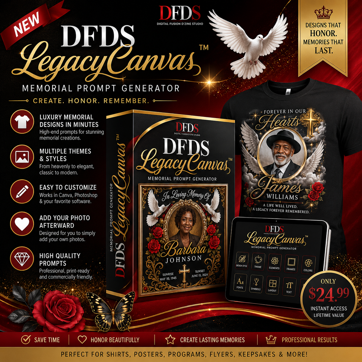 DFDS LegacyCanvas™ Memorial Prompt Generator App