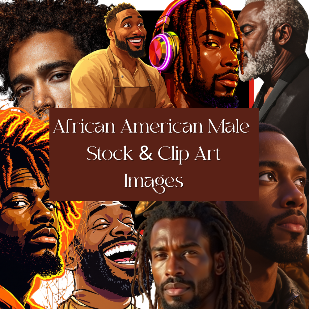 AA Men Prompt E-Book + Custom GPT & 400+ Images | African American AI Art Toolkit