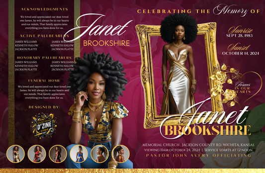 Editable Canva Obituary Templates | Trifold & Casket Panel Funeral Designs (PLR Included)