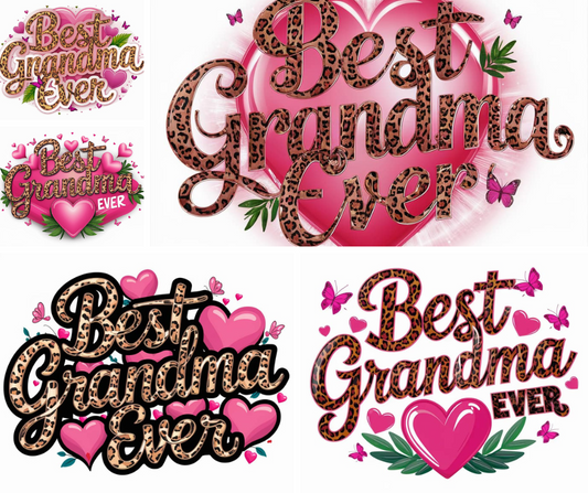 Best Grandma Ever" Clipart Collection