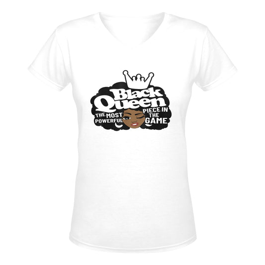 BQM Tees Women's Deep V-neck T-shirt (Model T19)