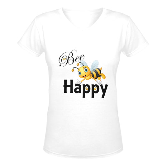 Bee Tees Women's Deep V-neck T-shirt (Model T19)