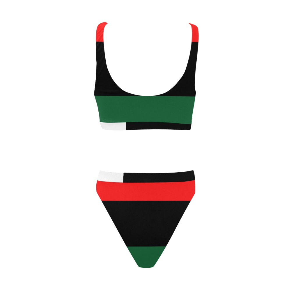 RBG Sport Top & High-Waisted Bikini Swimsuit (Model S07)