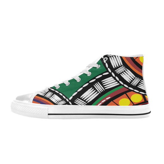 Tribal Women's Classic High Top Canvas Shoes (Model 017)